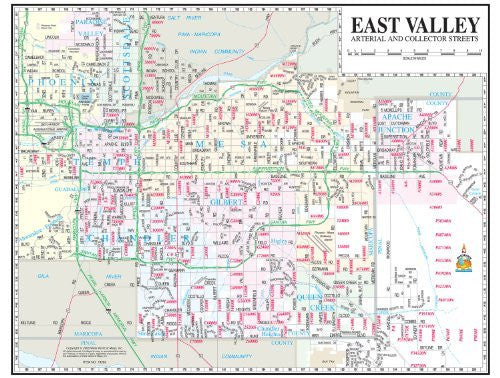 East Valley Arterial and Collector Streets Notebook Map - 50 Count - Wide World Maps & MORE! - Map - Wide World Maps & MORE! - Wide World Maps & MORE!