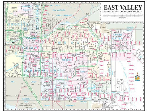 East Valley Arterial and Collector Streets Notebook Map Gloss Laminated - 10 Count - Wide World Maps & MORE! - Map - Wide World Maps & MORE! - Wide World Maps & MORE!