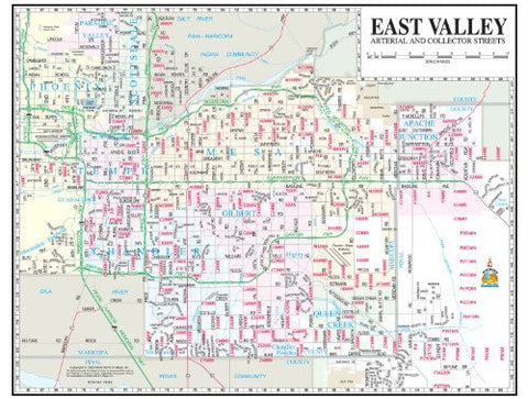 East Valley Arterial and Collector Streets Notebook Map Gloss Laminated - 10 Count - Wide World Maps & MORE! - Map - Wide World Maps & MORE! - Wide World Maps & MORE!