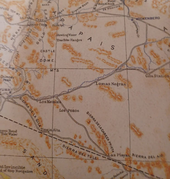 Civil War Map of the Military Department of New Mexico and Arizona (enhanced reproduction of the original 1864 map) [Map] Gen. James H. Carleton and Capt. Allen Anderson and enhancements by Wide World Maps and MORE! - Wide World Maps & MORE!