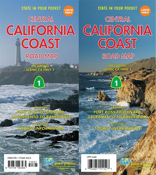 Central California Coast, California Regional Map [Map] Global Graphics - Wide World Maps & MORE!