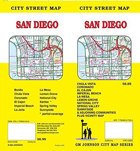 San Diego, California Street Map - Wide World Maps & MORE!