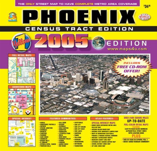 Metro Phoenix Street Atlas Census Tract Edition (Yellow1) (Yellow1) - Wide World Maps & MORE! - Book - Wide World Maps & MORE! - Wide World Maps & MORE!