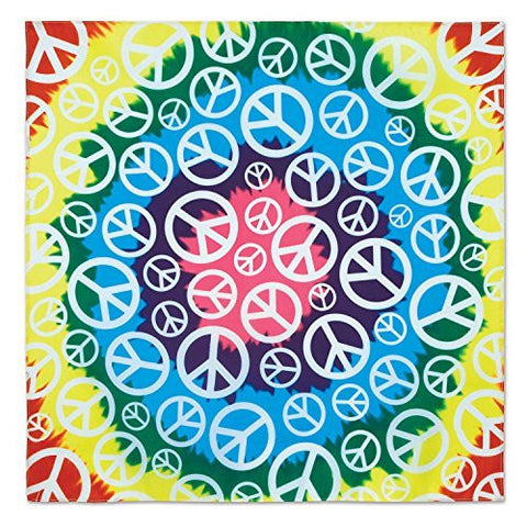 Peace Sign Bandana - Wide World Maps & MORE! - Kitchen - Beistle - Wide World Maps & MORE!