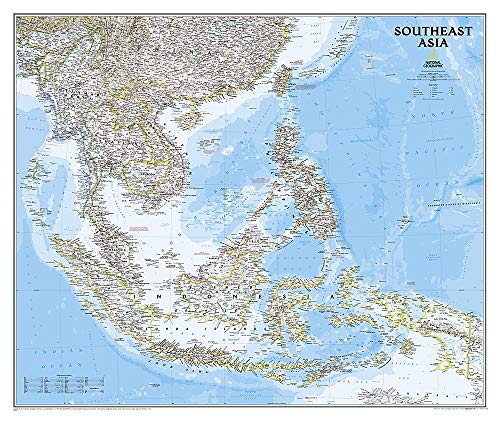 National Geographic: Southeast Asia Classic Wall Map - Laminated (38 × 32 inches) (National Geographic Reference Map) - Wide World Maps & MORE! - Map - National Geographic Maps - Wide World Maps & MORE!