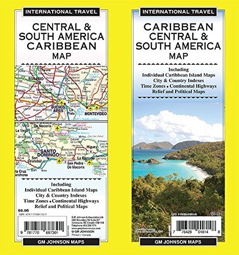 Caribbean / Central & South America, International Travel Map - Wide World Maps & MORE! - Map - GM Johnson - Wide World Maps & MORE!