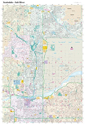 Scottsdale - Salt River Corridor Paper, Non-Laminated - Wide World Maps & MORE! - Book - Wide World Maps & MORE! - Wide World Maps & MORE!
