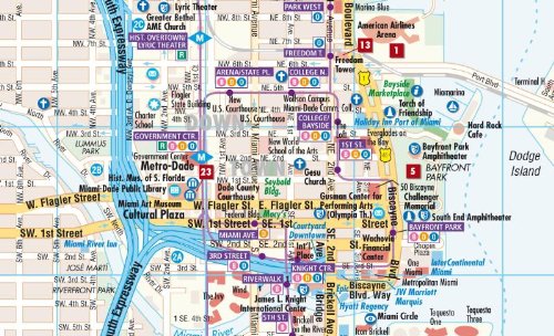 Laminated Miami Map by Borch (English Edition) - Wide World Maps & MORE! - Book - Borch - Wide World Maps & MORE!