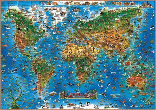 Children's Animals of the World Wall Map (Childrens Maps) - Wide World Maps & MORE! - Book - Wide World Maps & MORE! - Wide World Maps & MORE!