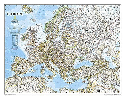 Europe Classic Political [Full-Size Paper/Non-Laminated] (National Geographic Reference Map) - Wide World Maps & MORE! - Map - National Geographic Maps - Wide World Maps & MORE!