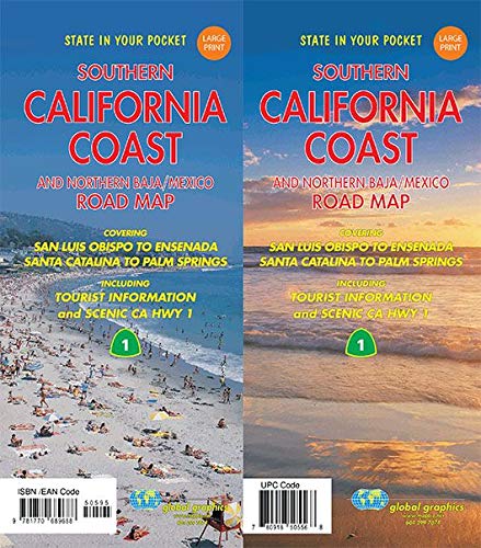 Southern California Coast, California Road Map - Wide World Maps & MORE! - Book - Wide World Maps & MORE! - Wide World Maps & MORE!