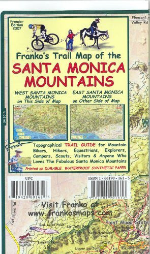 Franko's Trail Map of the Santa Monica Mountains - Wide World Maps & MORE! - Book - FrankosMaps - Wide World Maps & MORE!