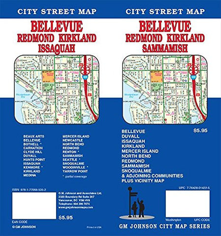 Bellevue / Redmond / Kirkland / Sammamish, Washington Street Map - Wide World Maps & MORE! - Book - Wide World Maps & MORE! - Wide World Maps & MORE!