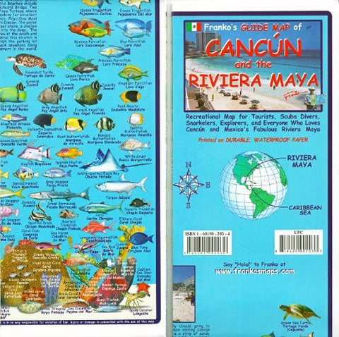 Franko's Guide Map of Cancun and the Riviera Maya (English and Spanish Edition) - Wide World Maps & MORE! - Book - Franko Maps - Wide World Maps & MORE!