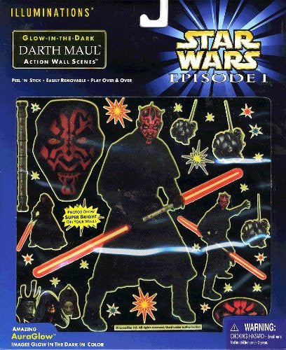 Star Wars Episode 1 Illuminations Glow-in-the-dark Darth Maul Action Wall Scene - Wide World Maps & MORE! - Home - Illuminations - Wide World Maps & MORE!