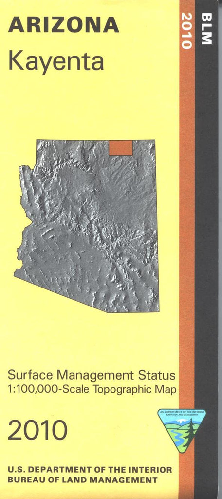 Kayenta Surface Management Status 1:100,000-Scale Topographic Map (Arizona) Bureau of Land Management - Wide World Maps & MORE!