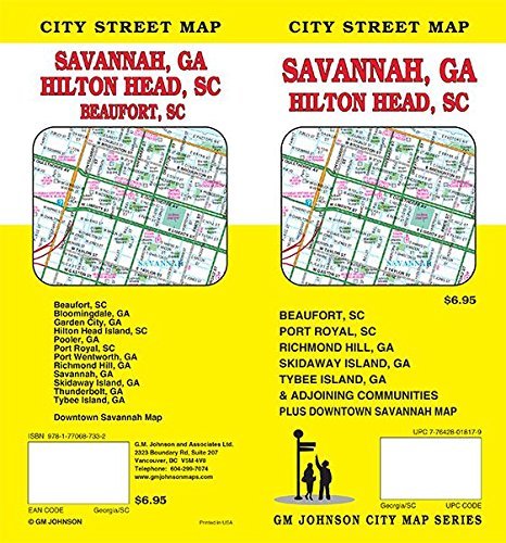 Savannah GA / Hilton Head SC / Beaufort SC, Georgia and South Carolina Street Map - Wide World Maps & MORE! - Book - Wide World Maps & MORE! - Wide World Maps & MORE!