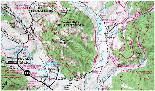 Latitude 40 CB/Taylor Park Trails Map - Wide World Maps & MORE!