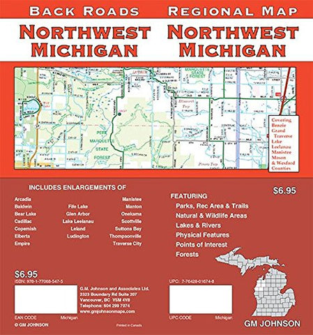 Michigan - Northwest, Michigan Regional Map - Wide World Maps & MORE! - Book - Wide World Maps & MORE! - Wide World Maps & MORE!