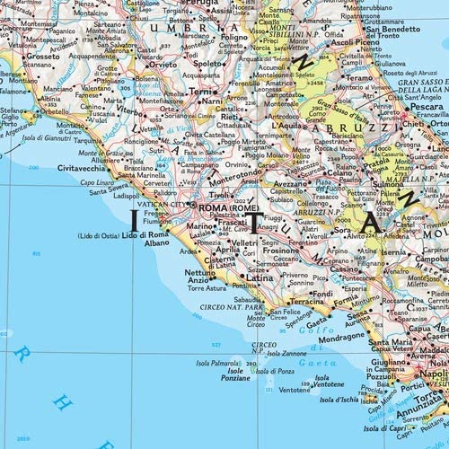 National Geographic: Italy Wall Map - 22 x 28 inches - Wide World Maps & MORE!