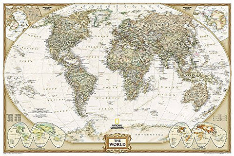 World Executive [Poster Size and Gloss Laminated] (National Geographic Reference Map) 2015 - Wide World Maps & MORE! - Map - National Geographic Maps - Wide World Maps & MORE!