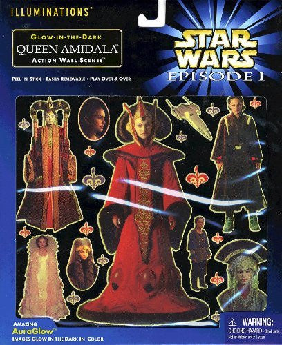 Star Wars Episode 1 Glow-in-the-dark Queen Amidala Action Wall Scenes - Wide World Maps & MORE! - Home - Star Wars - Wide World Maps & MORE!