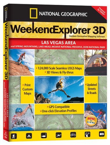 TOPO! Weekend Explorer 3D Outdoor Recreation Mapping Software (Las Vegas Area) - Wide World Maps & MORE! - Wireless - National Geographic - Wide World Maps & MORE!