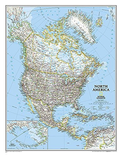 North America Classic [Tubed] (National Geographic Reference Map) - Wide World Maps & MORE! - Map - National Geographic Maps - Wide World Maps & MORE!