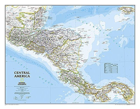 Central America Classic [Tubed] (National Geographic Reference Map) - Wide World Maps & MORE! - Book - National Geographic - Wide World Maps & MORE!