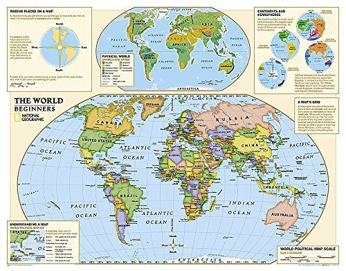 Kids Beginners World Education: Grades K-3 [Laminated] (National Geographic Reference Map) - Wide World Maps & MORE! - Map - National Geographic Maps - Wide World Maps & MORE!