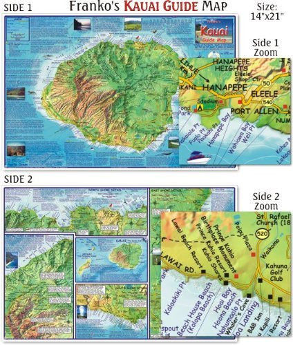 Kauai Guide Map - Wide World Maps & MORE! - Sports - Franko Maps - Wide World Maps & MORE!