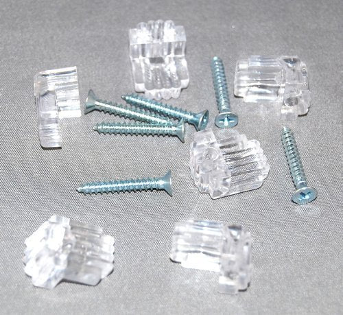 6 Pack of Crystal Clear Ribbed Mirror Clips Size: 1 Pack, Model: (Tools & Outdoor gear supplies) - Wide World Maps & MORE! - Home - Tools & Outdoor Gear - Wide World Maps & MORE!