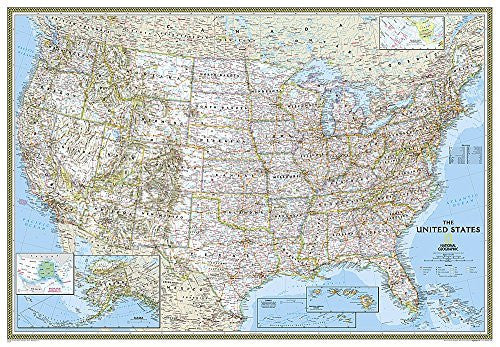 United States Classic [Enlarged and Laminated] (National Geographic Reference Map) - Wide World Maps & MORE! - Map - National Geographic Maps - Wide World Maps & MORE!