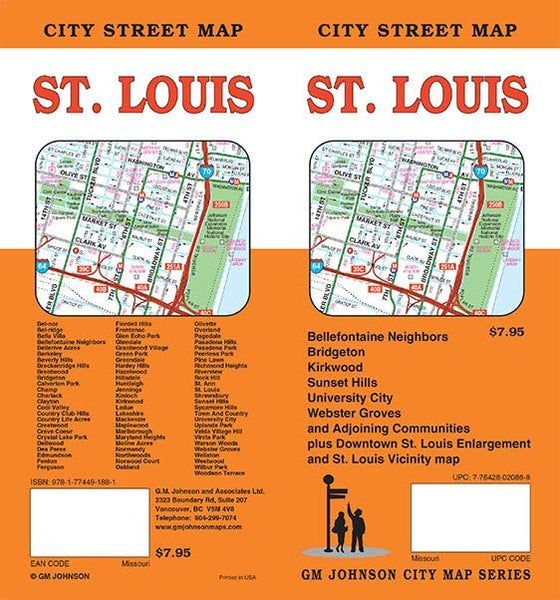 St Louis, Missouri Street Map [Map] GM Johnson - Wide World Maps & MORE!