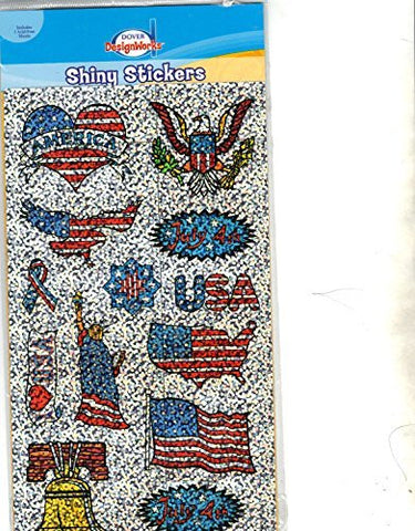 July 4th Shiny Stickers - Wide World Maps & MORE! - Art and Craft Supply - Dover DesignWorks - Wide World Maps & MORE!