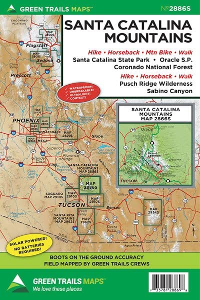 Santa Catalina Mountains Map - Wide World Maps & MORE!