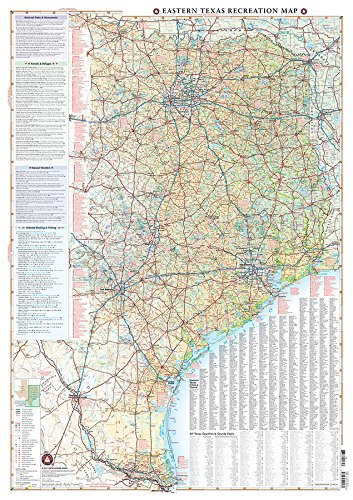 Texas East Recreation Map - Wide World Maps & MORE!