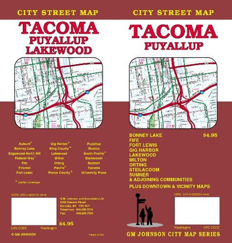 Tacoma/Puyallup City Street Map - Wide World Maps & MORE! - Book - Wide World Maps & MORE! - Wide World Maps & MORE!