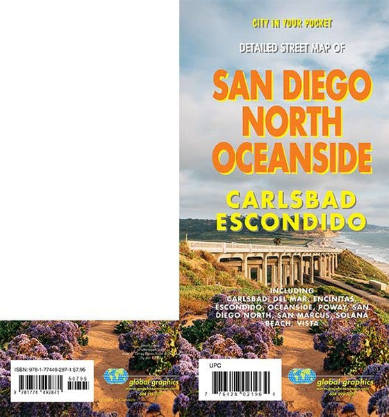 Detailed Street Map of San Diego – North / Oceanside / Carlsbad / Escondido (City in Your Pocket) - Wide World Maps & MORE!