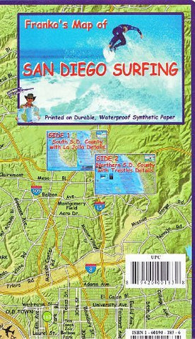 Franko's Map of San Diego Surfing - Wide World Maps & MORE! - Book - FrankosMaps - Wide World Maps & MORE!