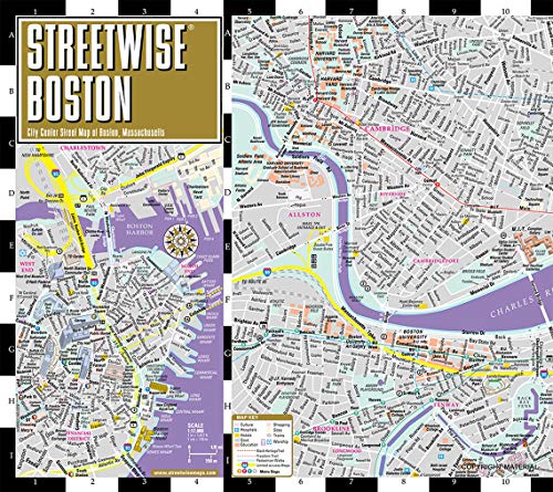 Streetwise Boston Map - Laminated City Center Street Map of Boston, Massachusetts (Michelin Streetwise Maps) - Wide World Maps & MORE!