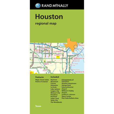 Rand McNally Houston regional map, TX (Green Cover) - Wide World Maps & MORE! - Book - Wide World Maps & MORE! - Wide World Maps & MORE!