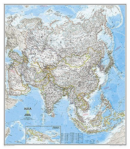 Asia Classic [Tubed] (National Geographic Reference Map) - Wide World Maps & MORE! - Book - National Geographic - Wide World Maps & MORE!