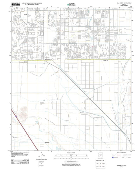 Gila Butte, Arizona 2011 (US TOPO 7.5'?7.5' Topographic Quadrangle) [Map] United States Geological Survey - Wide World Maps & MORE!