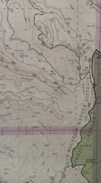 Baker Ranger District Map - Wallowa-Whitman Forest Oregon - Wide World Maps & MORE!