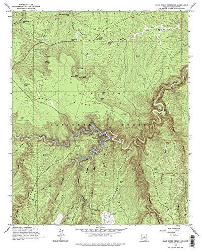 Blue Ridge Reservoir, Arizona (7.5'×7.5' Topographic Quadrangle) - Wide World Maps & MORE!