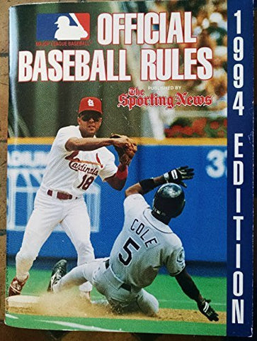 Official Baseball Rules 1994 - Wide World Maps & MORE! - Book - Wide World Maps & MORE! - Wide World Maps & MORE!