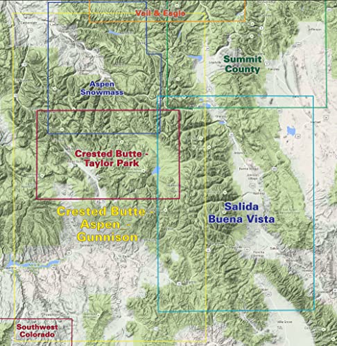 Crested Butte — Aspen — Gunnison Trails Recreation Topo Map - Wide World Maps & MORE!