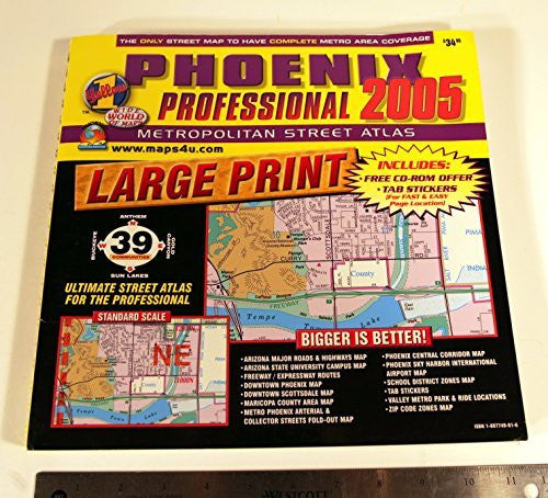 Phoenix Professional 2005 Metropolitan Street Atlas - Wide World Maps & MORE! - Book - Wide World Maps & MORE! - Wide World Maps & MORE!