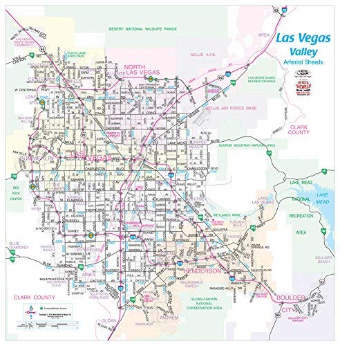 Las Vegas Valley Arterial Streets Wall Map Dry Erase Laminated - Wide World Maps & MORE! - Book - Wide World Maps & MORE! - Wide World Maps & MORE!